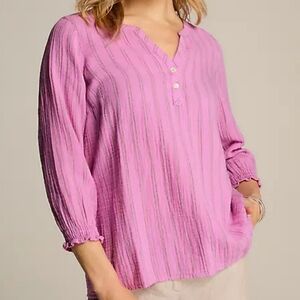 J. Jill Pink Textured Blouse